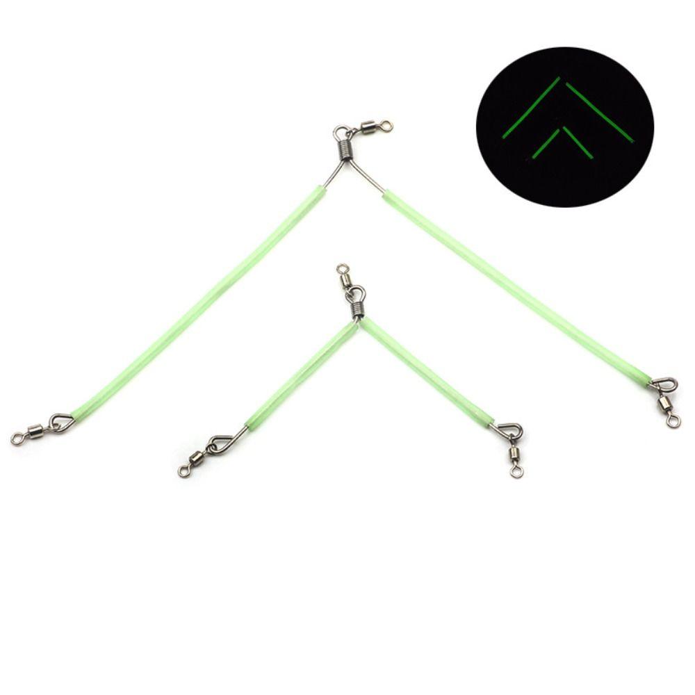 5PCS Luminous Fishing Balance Connector Trident Swivel Fishing Connector Saltwater