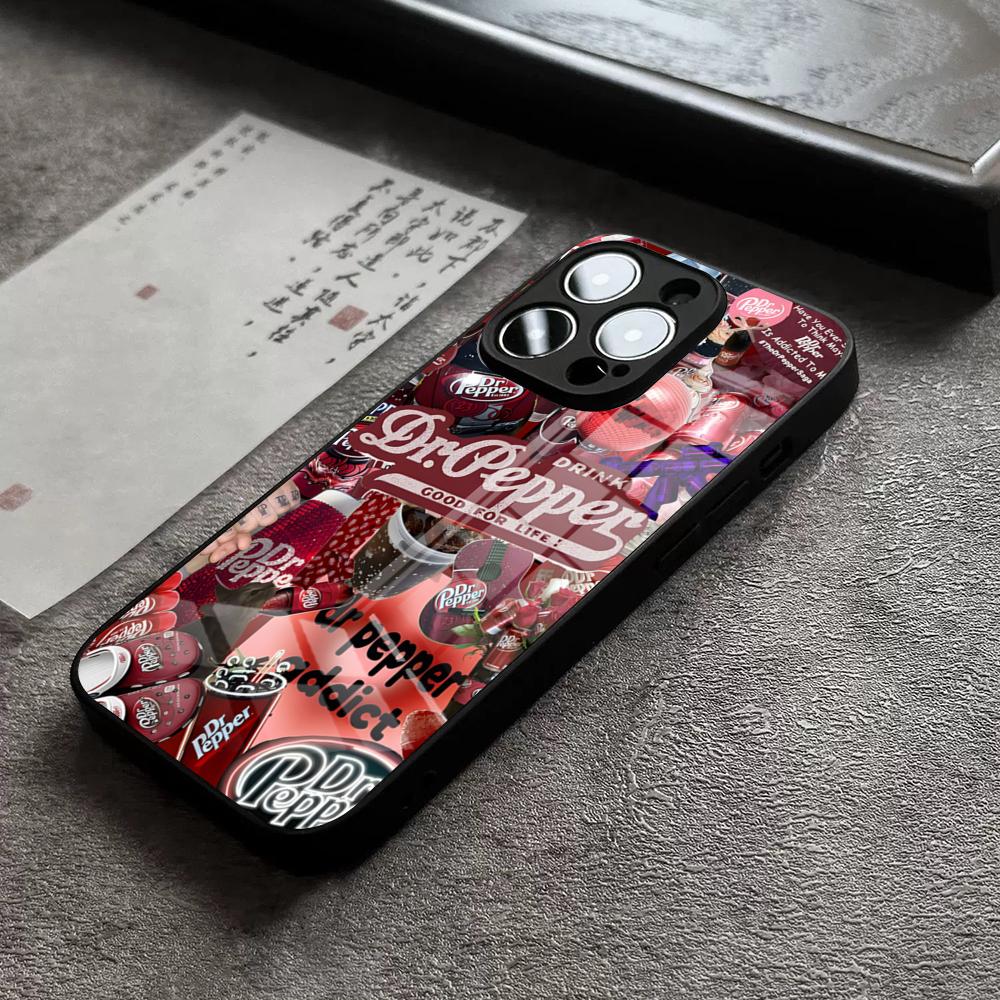 Чехол для телефона Dr-P-Pepper для IPhone 16 Pro Max 14 17 Air 12 15 11 13 Mini X XR XS Max SE Стеклянная крышка