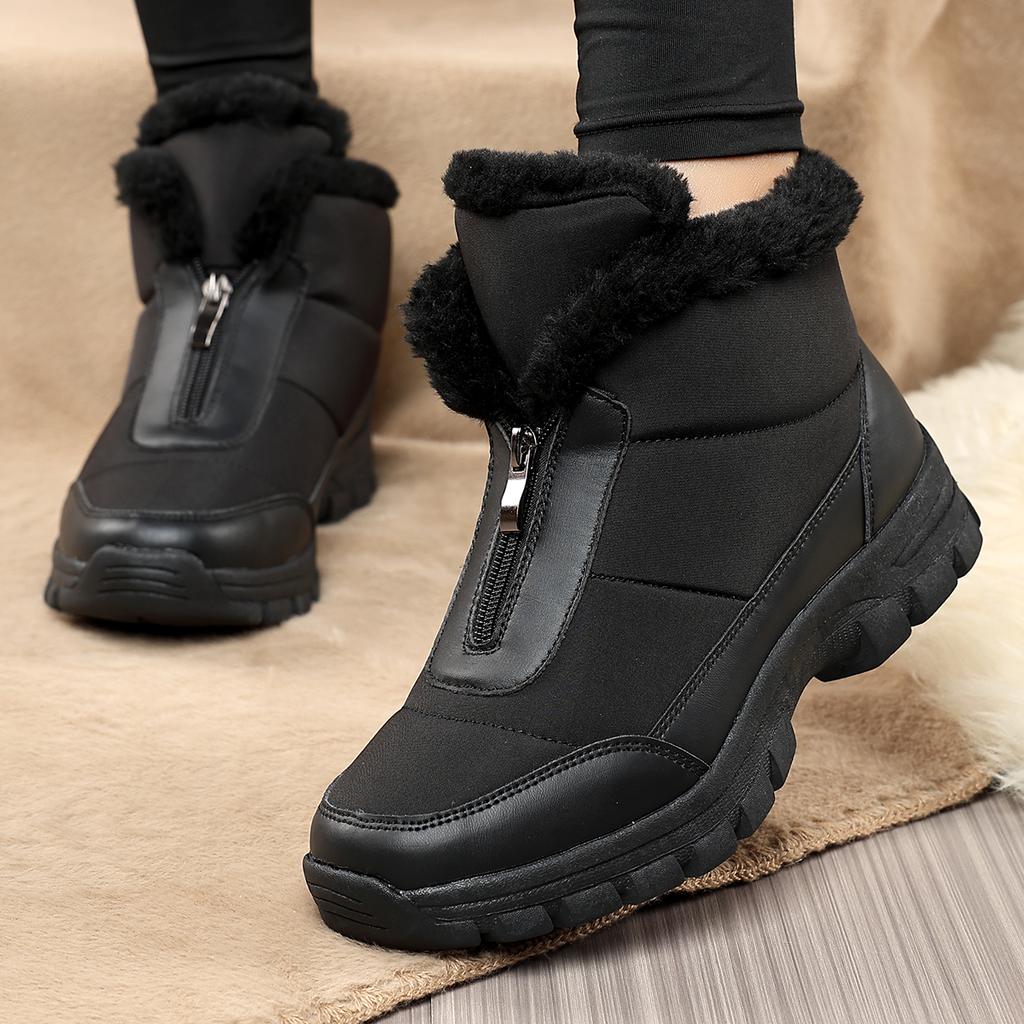 Women Warm Lined Boots High Top Shoes Winter Walking and Commuting Casual Outdoor Travel Seasonal Everyday Footwear Sizes 36-43