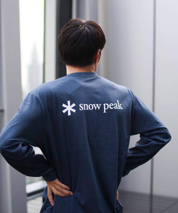 Snow Peak SP Logo Pocket Cut and Sew Long Sleeve and Navy M L/S T-Shirt EC-TS-25AU014 T-Shirt Men's Women's