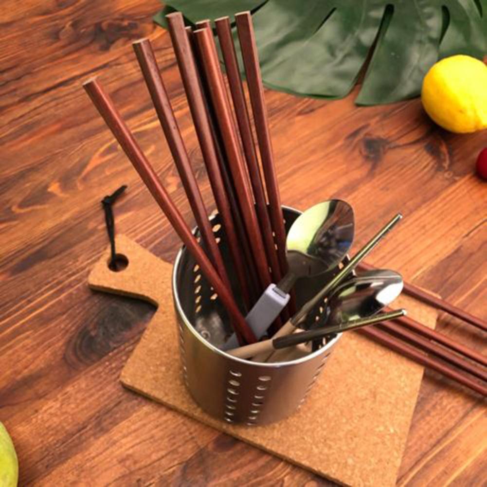 Restaurant Cutlery Holder Drainer Storage Spoon Chopsticks Organizer Rack Silver