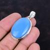 Owyhee blue opal pendant 925 sterling silver pendant genuine gemstone pendant statement pendant handmade pendant gifts for mom boho jewelry