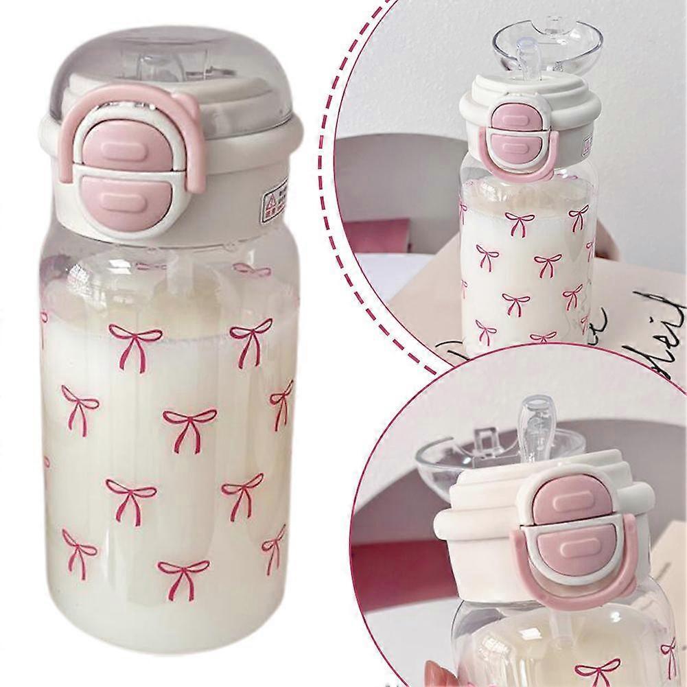 2025 New Water Cup High Appearance Casual Cup Graffiti Plastic Cup Cute Dual Drink Cup Portable Student Straw Cup