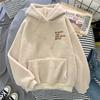 Hooded and Flannel Thick Lamb Wool Hoodie for Students' Autumn and Winter Warm Jacket Hair Replacement