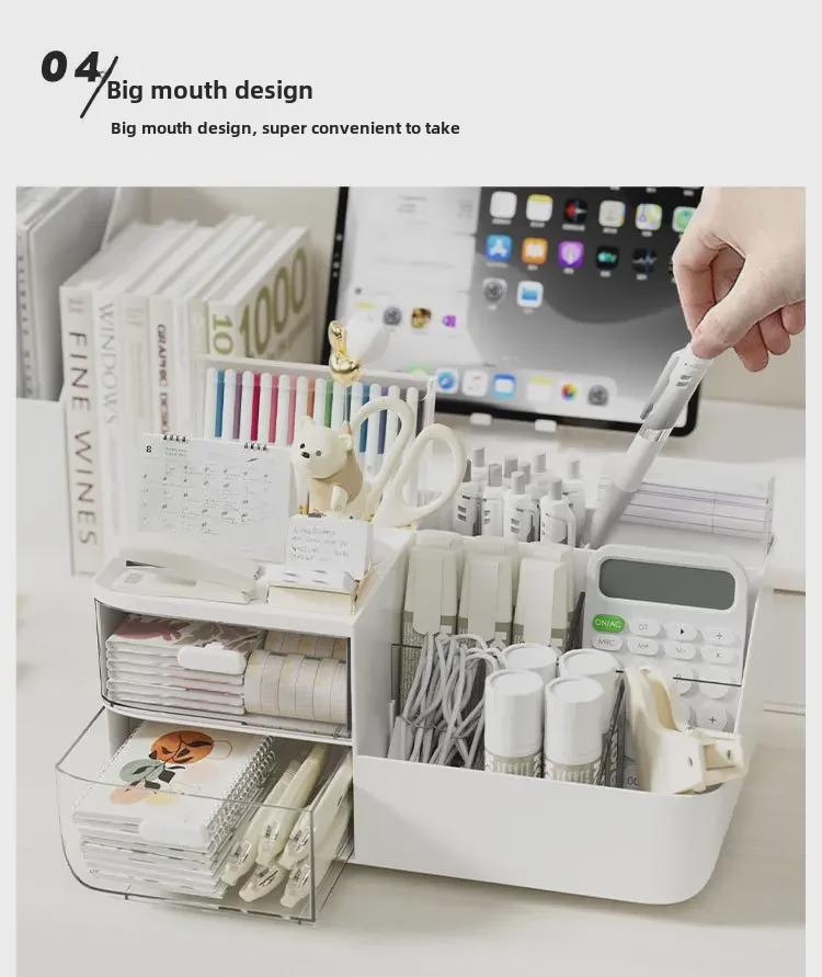 Настольный многофункциональный большой ящик для ручек и подставка для хранения