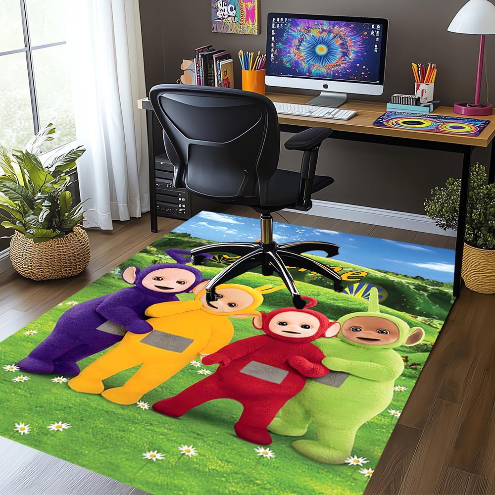 Custom Name Teletubbies Printed Carpet,Rug for Office Chair Living Room Bedroom Kitchen Room Decor Gifts.