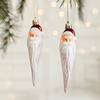 2Pcs Christmas Pendant Exquisite Mushroom Donut Santa Claus Shape Xmas Tree Hanging Ornament for Festive Decoration