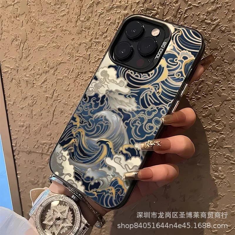 Новая волна подходит для Apple 15 цветной серебристый iPhone14Pro креативный 11promax матовый 16 защитный чехол 17.