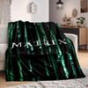 1 шт. Плед из фланели «Матрица» - Легкий, мягкий, теплый, всесезонный плед с HD-печатью для дивана, кровати, путешествий, кемпинга 038