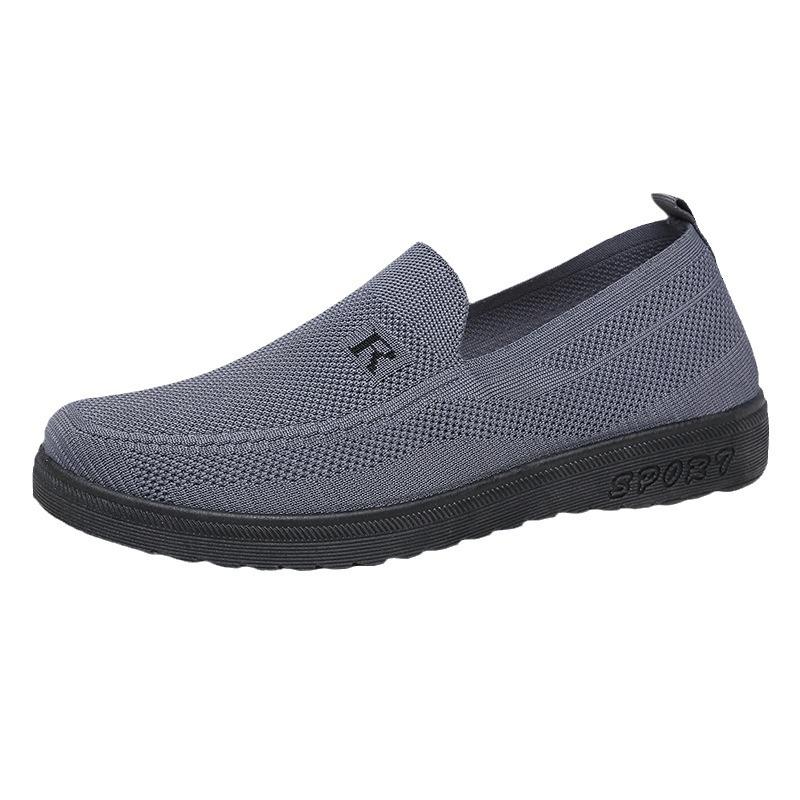 [] Летняя мужская обувь, старая Пекинская тканевая обувь, одна педаль, одиночные туфли, дышащая подошва из говяжьего сухожилия