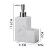 Refillable Resin Soap Dispenser Caddy Organizer Holder with Storage Compartment 15oz for Countertop