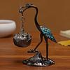 Курильница для благовоний в виде птицы лотоса, цинковый сплав, ароматерапевтический диффузор, винтажная подвесная курильница для благовоний в виде птицы лотоса для домашнего офиса, спальни, комнаты для йоги