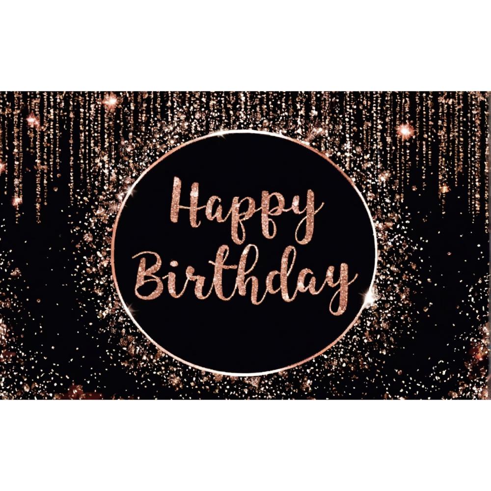 Черный Розовый С Днем Рождения Фон Розовое Золото Блестящий Воздушный Шар Декор Для Вечеринки Семейный Портрет Фото Фон Декор Для Дня Рождения