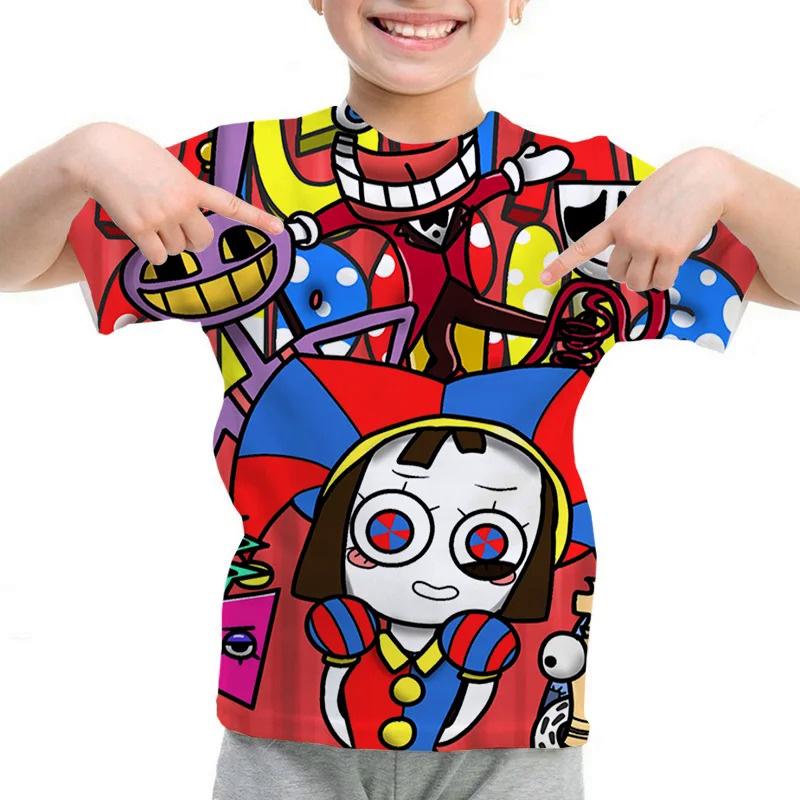 The Amazing Digital Circus 3D Printed T-shirt Classic Kids Short Sleeved Top Clothing Boys and Girls Fashion Short Sleeved