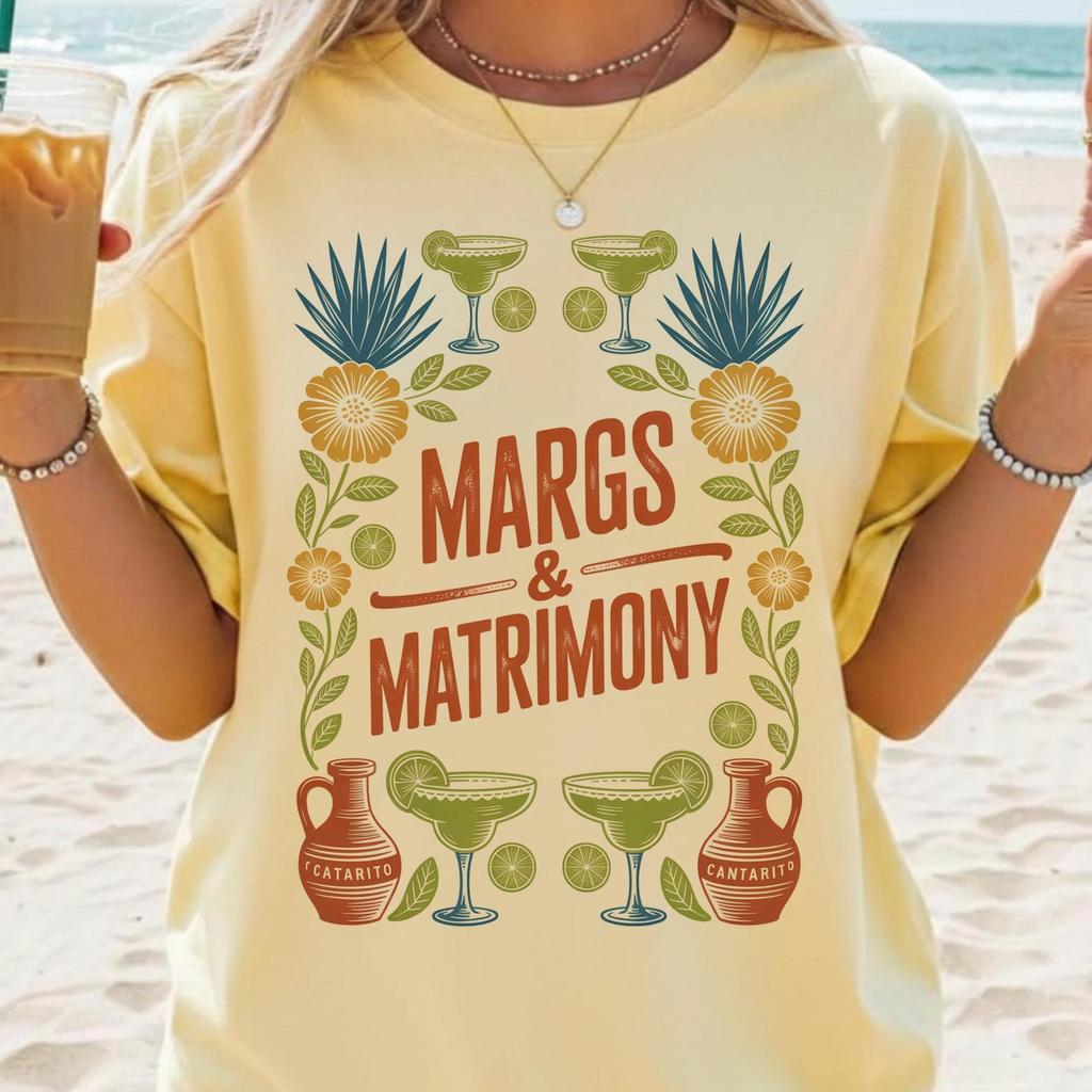 Футболка Comfort Colors "Маргариты и Брак", Мексиканская девичья вечеринка, Футболка "Финальная Фиеста", Футболка для латиноамериканки, Девичья вечеринка "Маргарита", Мексиканское платье, Футболка для латиноамериканки