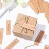 10M Strings Package Ornament “Merci” Labels Handmade With Love Thank You Hanging Tags Kraft Paper