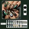 24pcs False Nails Blue Gradient Design Fake Nails Art Full Coverage Waterproof Removable Artificial Press On Nails