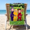 1pc Teletubbies2 Beach Towel with Custom Name, Beach/Swimming/Bath/Picnic/Camping Towel, Suitable for Seaside Beaches