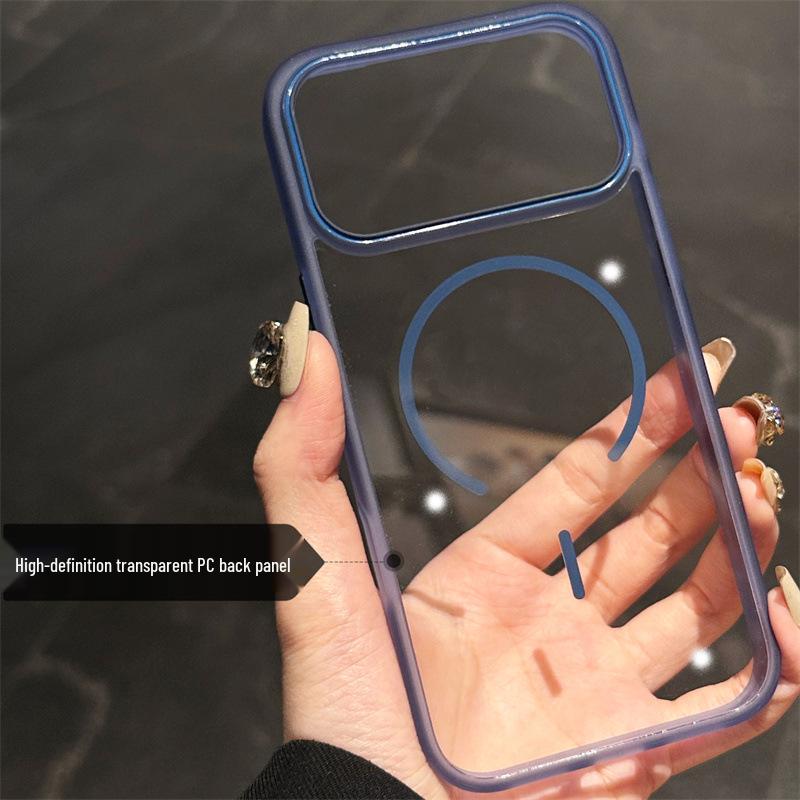 Магнитный прозрачный тонкий чехол-кольцо для iPhone 13-17 Pro