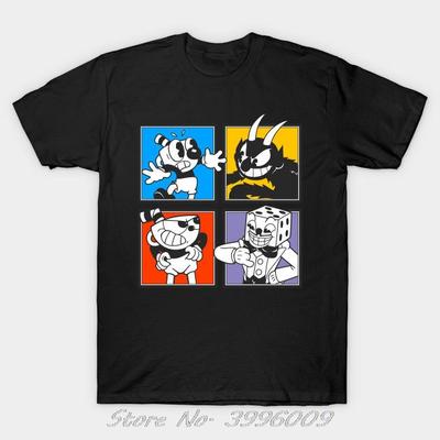 Футболки унисекс с персонажами Cuphead, одежда, футболки, футболка на заказ, летняя хлопковая футболка с короткими рукавами, уличная одежда