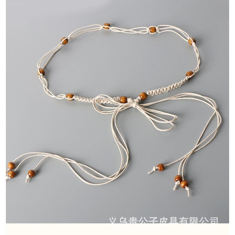 Ethnic-style Woven Belt Women's Dress, Retro and Fashionable Bohemian Decorative Waist Chain Dress, Waist-cinching Accessory