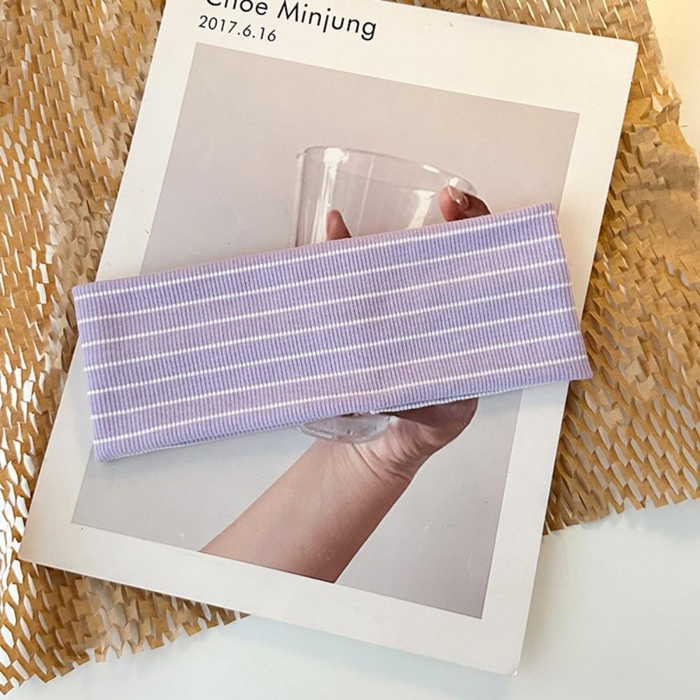 Sweat-absorbent Yoga Headband Elastic Wide Headbands Dopamine Stripes Headbands Hair Accessories