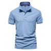 Spot Summer New Style Lapel Casual Men's POLO Shirt Fashionable Solid Color Men's Cotton Short-sleeved Tops