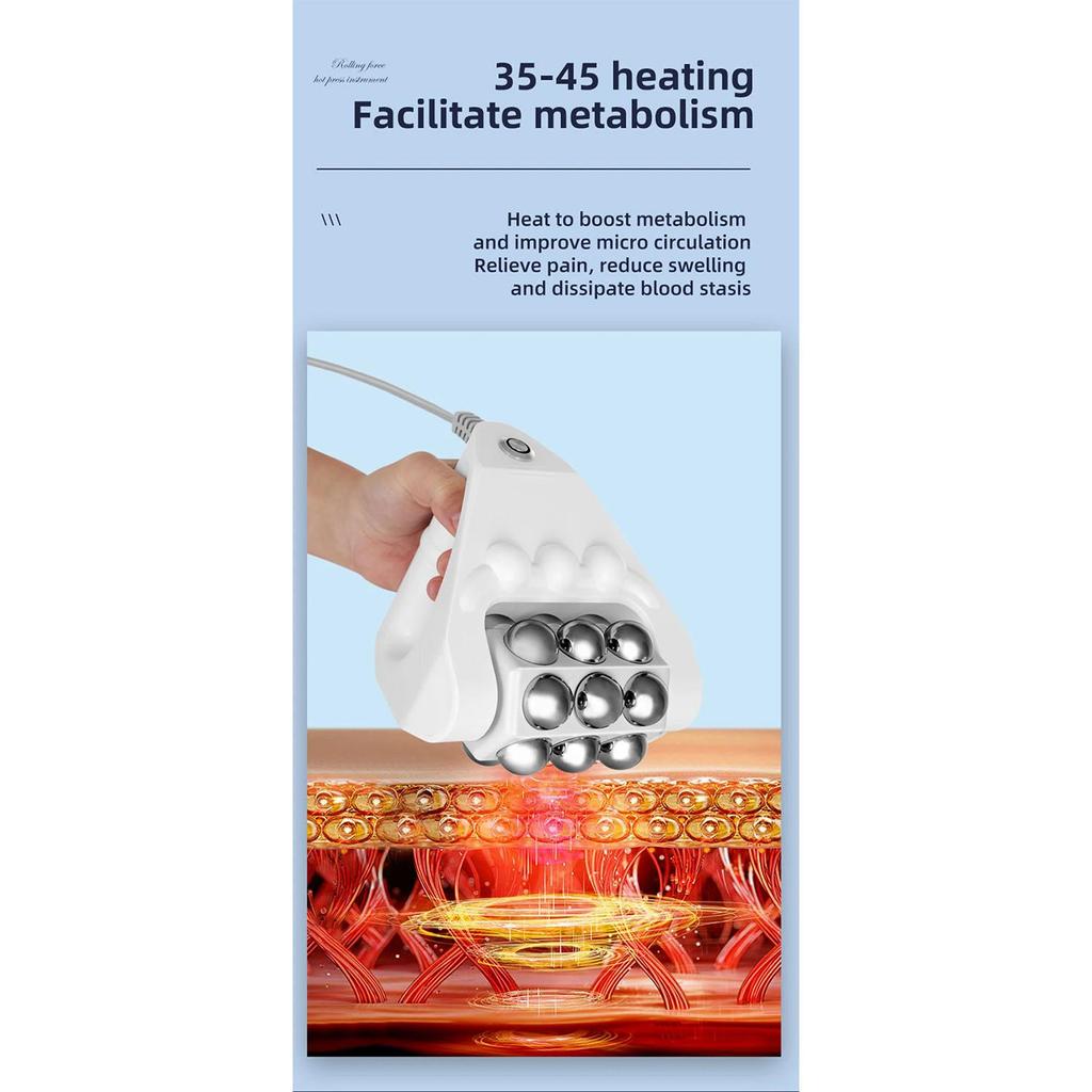 Electric Rolling Heating EMS Muscle Massager For Body Back And Neck Pain Relief Bodybuilding Slimming Roller Hip Lifting Machine