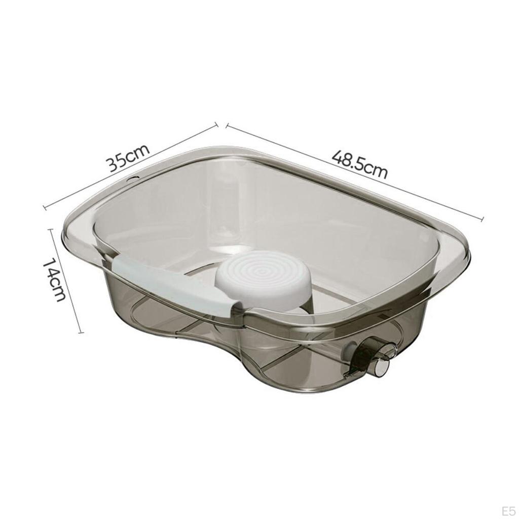 Шампунь для мытья волос со сливным шлангом, высокая прозрачная портативная чаша для мытья посуды