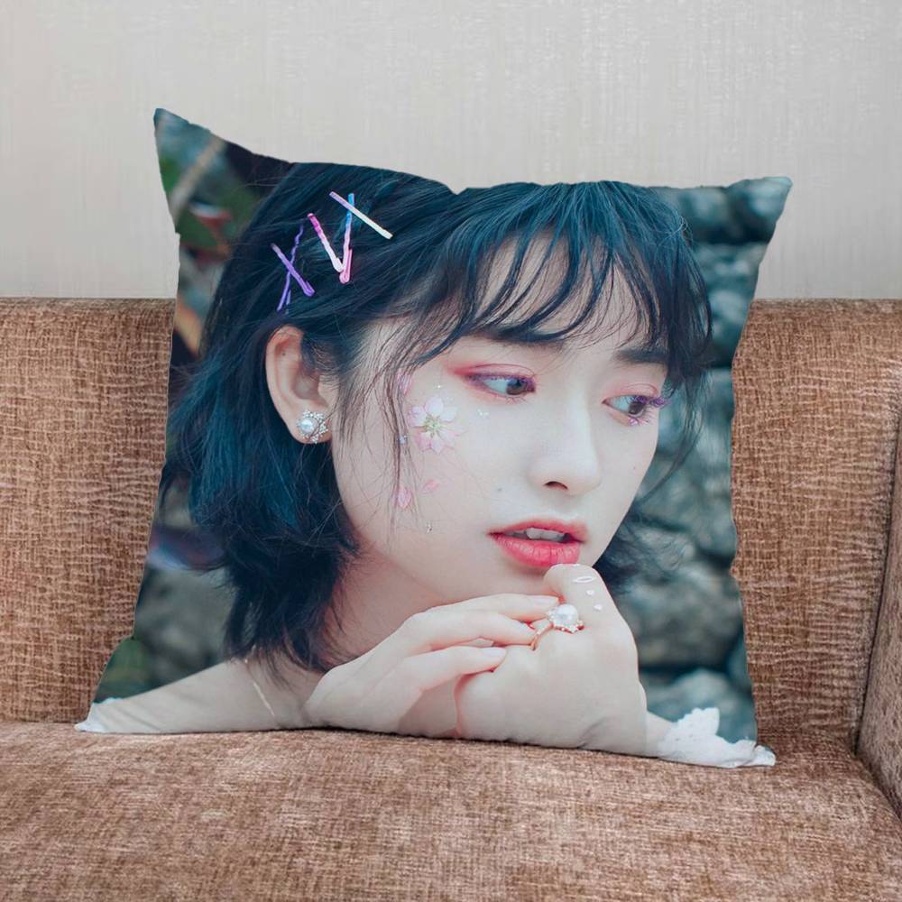 Actor Shen Yue Pillow Case For Home Bedroom Car Office Decoration Living Room Sofa Cushion Cover Suitable