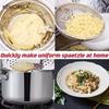 KEMORELA Stainless Steel Spaetzle Maker Lid with Scraper Traditional German Egg Noodle Maker Pan Pot Spaghetti Strainer