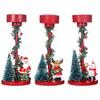 1PC Christmas Trees Festival Red Tabletops Candlestick Decorations Resin Gift Christmas Ornaments Atmosphere