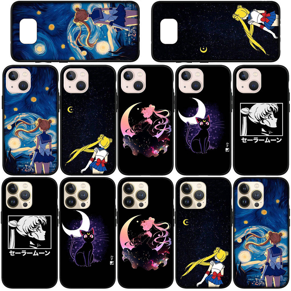 Phone Case for Samsung Galaxy S25 S23 S22 S21 S24 Ultra FE S8 A05 A06 A15 A16 A36 A37 A35 A54 A55 A56 A57 A25 A26 A53 A17 Anime Sailor Moon Girl Cover