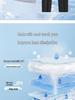 Мужской летний спортивный комплект из ледяного шелка, быстросохнущий - Дышащая футболка с коротким рукавом и длинные брюки, Большие размеры