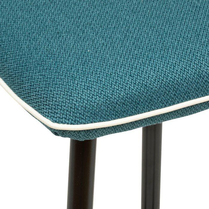 Lot de 2 tabourets bar Design "Lanir" Atmosphera - Bleu canard