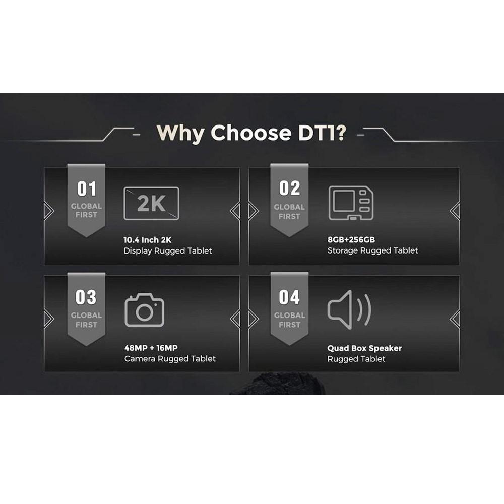 FOSSiBOT DT1 10.4in FHD Tablet, MT8788 Octa-core, 8GB RAM 256GB ROM, 16MP Front Camera 48 Rear Camera, Android 13