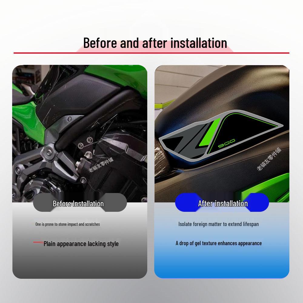Аксессуар: 3D наклейка на бак Kawasaki Z900, противоскользящая и устойчивая к царапинам