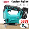 120 мм, 588 В, 3500 об./мин., беспроводной лобзик, электрический лобзик, портативный многофункциональный деревообрабатывающий электроинструмент для батареи Makita