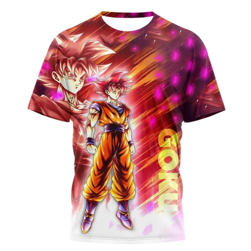 2026 Летняя Ретро Футболка Dragon Ball для Фитнеса Мужская Оверсайз 3D Печать Короткий Рукав Семейная Унисекс