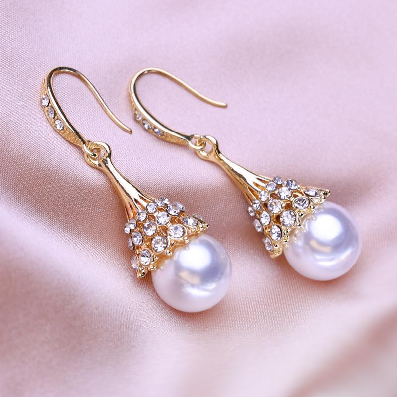 KNIKOO Серьги для женщин, модные жемчужные серьги, ювелирные изделия для свадьбы, невесты, вечерние серьги, подарки