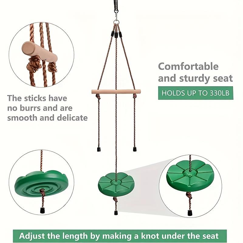 Outdoor Adventure Set: Round Swing, Slide, Monkey Bars, and Ninja Training!