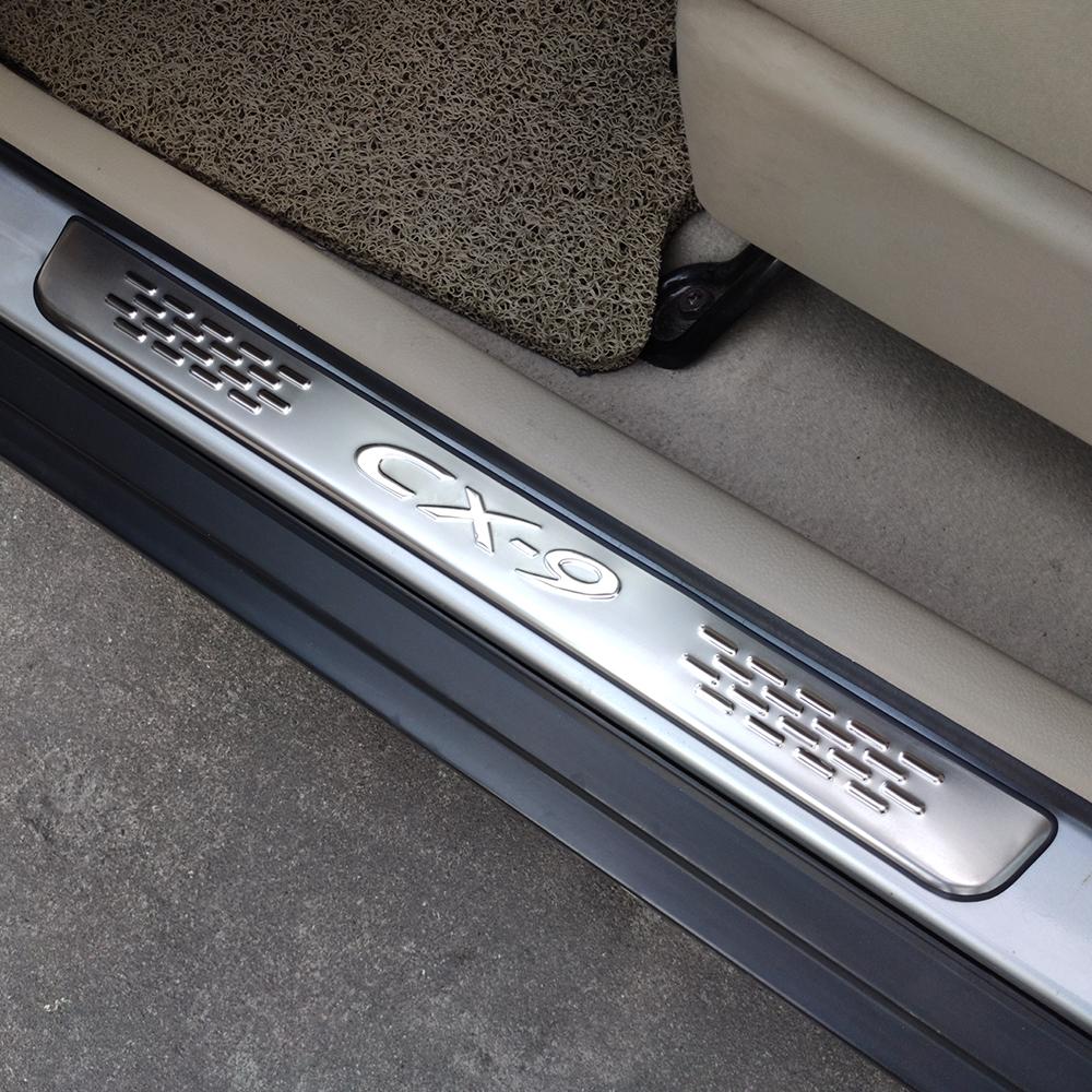 Для автомобиля Mazda Cx9 2007 2009 2010 2012 2015 аксессуары наклейка на порог из нержавеющей стали защитная крышка накладка накладка авто
