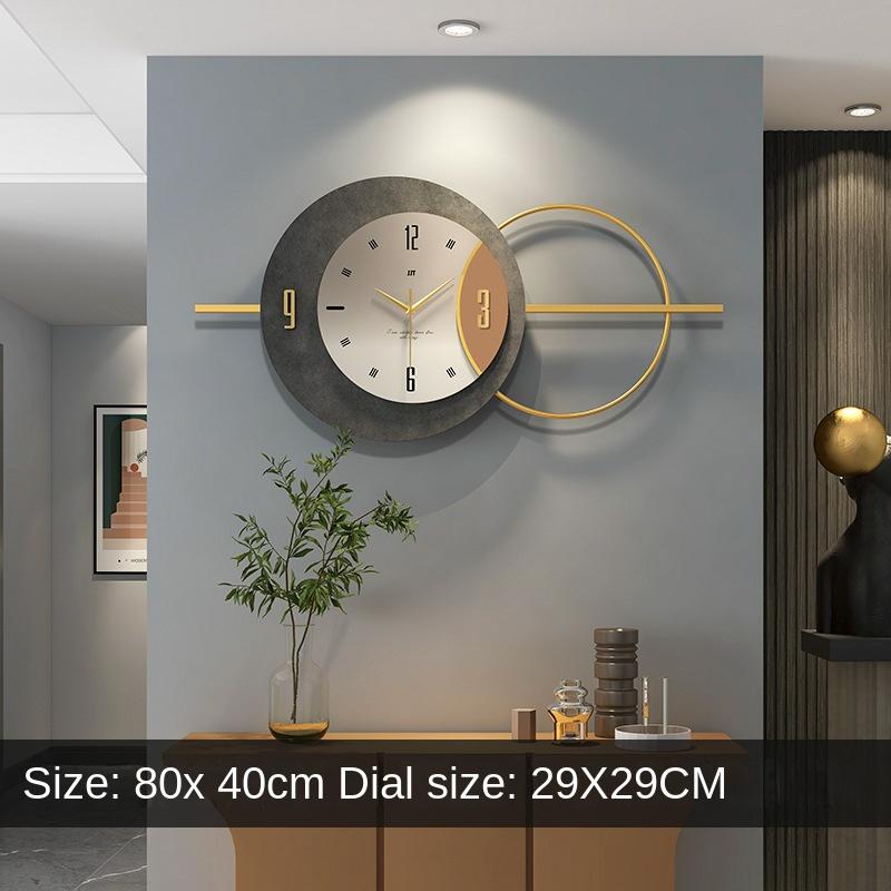 Clock Living Room High-end Modern Light Luxury Home Punch-free Clock Wall Hanging Fashion Simple Creative Decorative Wall Clock