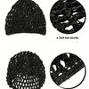 1 Piece Of Women's Solid Color Hollow Breathable Mesh Hair Mesh Cap, Thickened Crochet Hair Care Sleep Cap, Suitable For Daily Use Hair Accessories