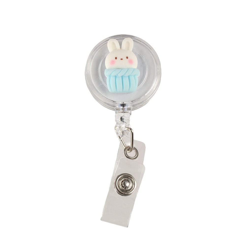 Students Cartoon Nurse Doctor ID Card Clips Badge Holder Name Card Holder Retractable Badge Reel
