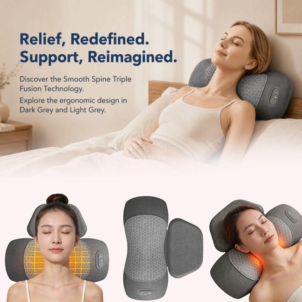 Heating Function 3-in-1 Back Massager Multi-functional Lower Back Massager Bed Sleeping