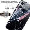 For iPhone 16 Plus Lightweight Case Tempered Glass+TPU Phone Cover Pattern Printed