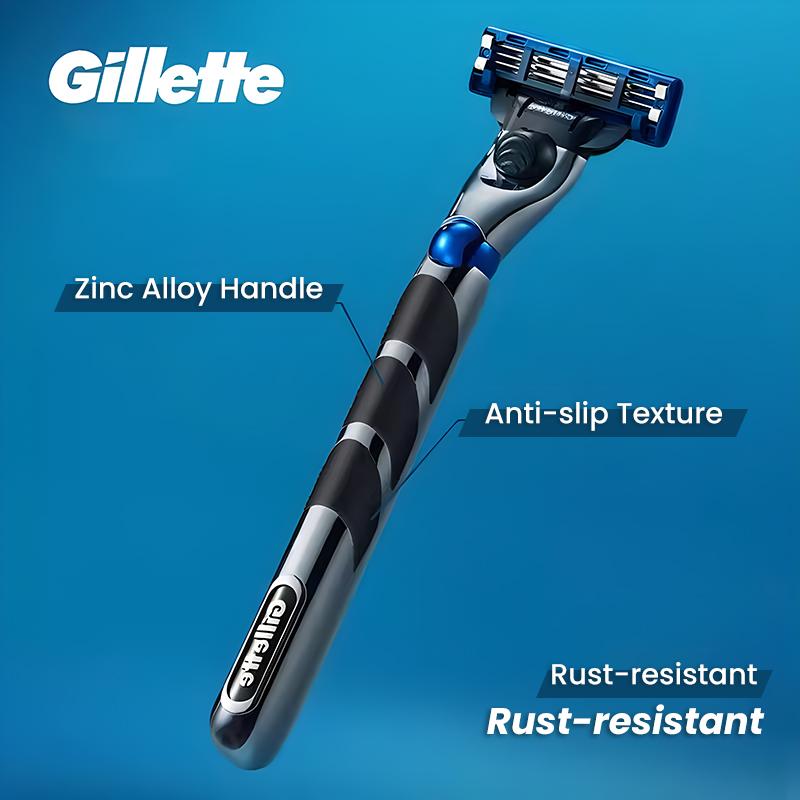 Gillette Mach 3 Turbo Razor 1 Handle 2 Blades Men's Shaving Razor with Floating Razor Head Shaver