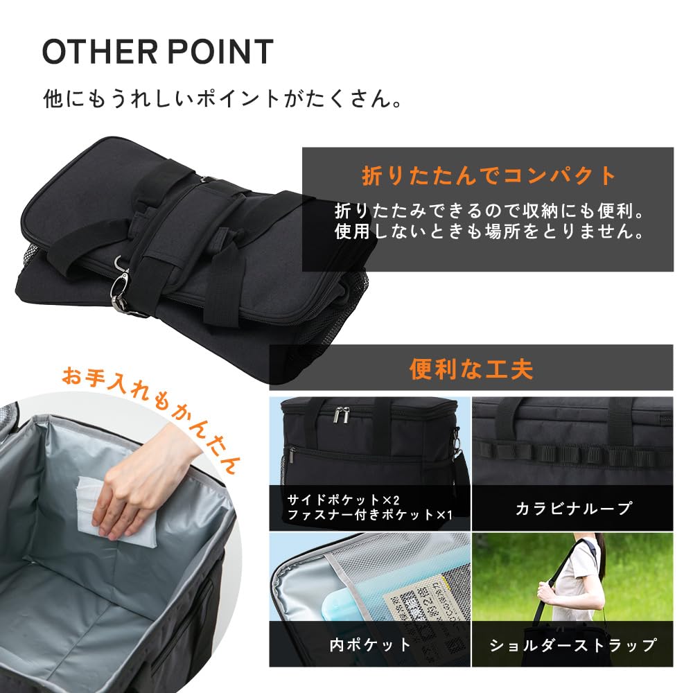 Iris Plaza Soft Cooler Small 15L Foldable Ice for and Portable Box, Box, Camping, Picnics, Use.