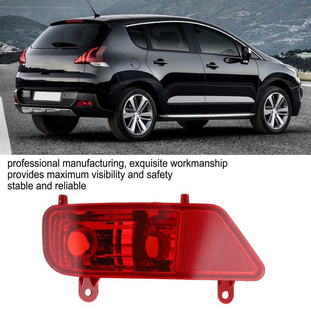 Red Rear Fog Light Assembly Car Accessories Replacement for 3008 2009‑2016